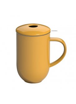 Hrnček so sitkom a vrchnákom Pro Tea 450ml - yellow